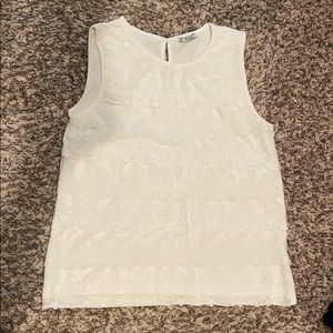 Mayoral Girls size t16 off white lace ruffle tank